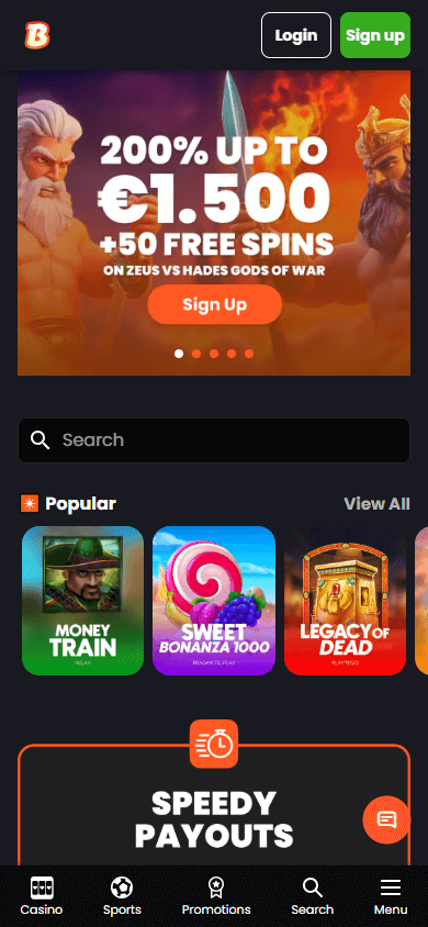 Betiro Casino Mobile screenshot